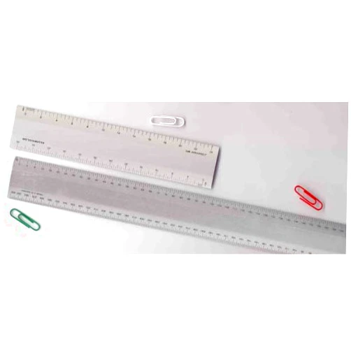 Alumicolor Architect Ruler w/ 4 Bevel Scale for Drawing, Drafting & Engineering, Left to Right Calibrations Divided by 1/32, 1/16, 1/8, 1/4, 6IN, Silver