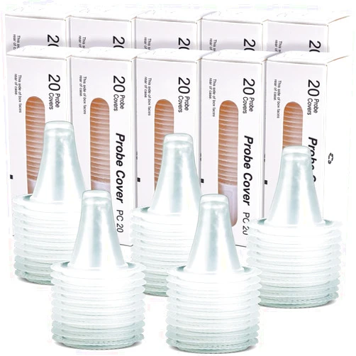 CEI-CEI 200 Counts Ear Thermometer Covers Refill Caps Lens Filters Compatible with Braun Thermometer Ear Covers, BPA Free and Disposable Ear Thermometer Covers Caps for Digital Ear Thermometer (200)