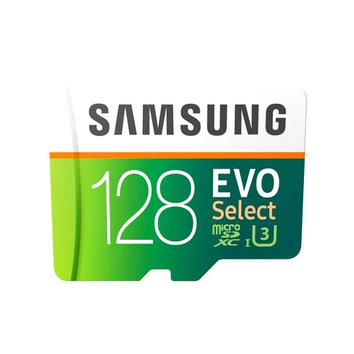 SAMSUNG: EVO Select 128GB MicroSDXC UHS-I U3 100MB/s Full HD & 4K UHD Memory Card with Adapter (MB-ME128HA)