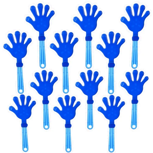 ZCYSRLQIN 12 Pcs 11 Inch Hand Clappers Royal Blue Large Clappers Noisemakers Noise Makers Party Favors Jumbo Plastic Party Clapper Sporting Events Cheers Ball Dance Basketball Football Noisemakers