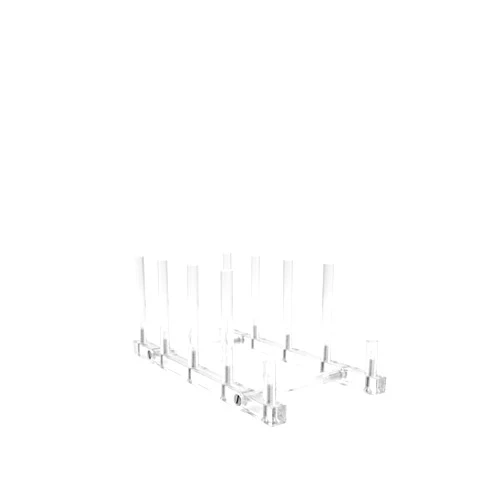 THB Products Clear Upright Modern Dinnerware Plate Place Setting 4 to 5 or more Plate Display Stand (Item #072120)