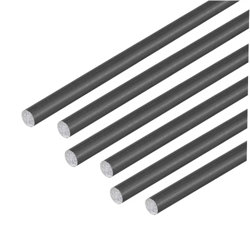 uxcell Carbon Fiber Round Rod Aircraft Fixed Rods for RC Airplane 4mm, 500mm/19.6inch Length Matte Pole, 6pcs