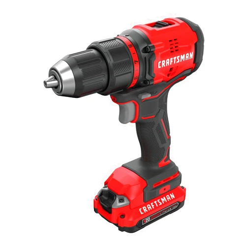 CRAFTSMAN V20 Cordless Drill/Driver Kit, 1/2 inch, Battery and Charger Included (CMCD710C2)