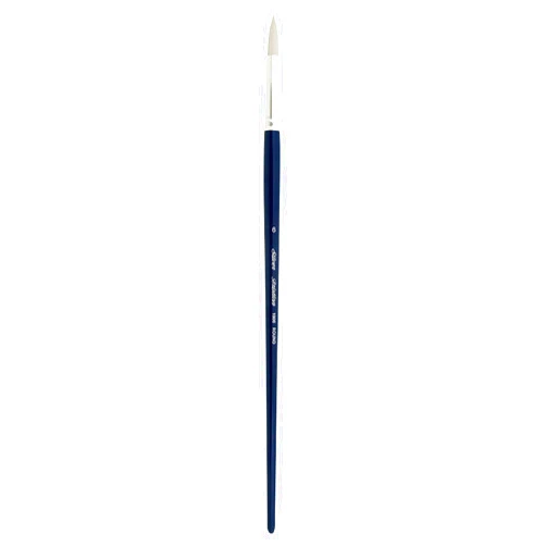 Silver Brush Limited 1900-6 Bristlon Round Paintbrush for Oil, Acrylic, and Heavy Body Paints, Size 6, Long Handle