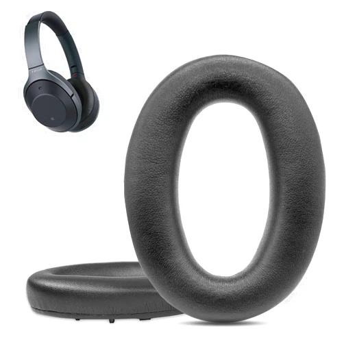 Krone Kalpasmos Replacement Earpads for Sony WH-1000XM2(WH1000XM2) Headphones, Sony MDR-1000X(MDR1000X) & xm2 with Softer Protein Leather and High-Density Memory Foam, Black