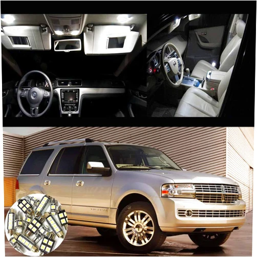 Mr.Brighton LED 8Pc Canbus Error Free Super White 6000K Car Interior LED Light Kit Compatible with 2007-2014 Lincoln Navigator Equipped w/Advanced Computer System