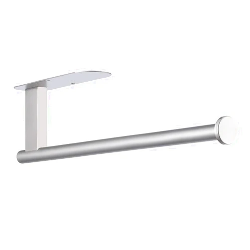 Honmein Paper Towel Holder, Upgrade SUS304 Stainless Steel Paper Towel Holder Under Cabinet, Bend-Resistant, Self-Adhesive or Drill mounting (Silver)