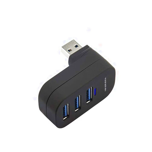 Hipipooo USB Splitter 90°/180° Rotatable 3.0 USB Port Expander Mltiport USB to USB Adapter Portable Hubs for Windows Laptop, Xbox, Wii,PS3, PC, MAC, Mac Book, Tablet, Tab (Black)