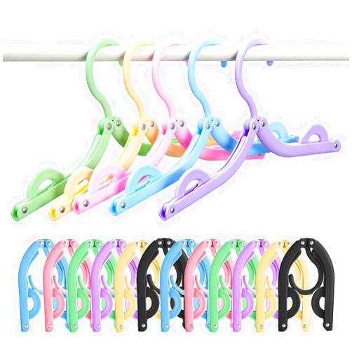Heshebuy 12pcs Travel Folding Hanger Household Multifunctional Portable Hanger