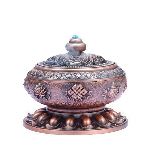 MEDOOSKY Incense Holder Burner Tibet Lotus Copper Alloy(Stick/Cone/Coil Incense)