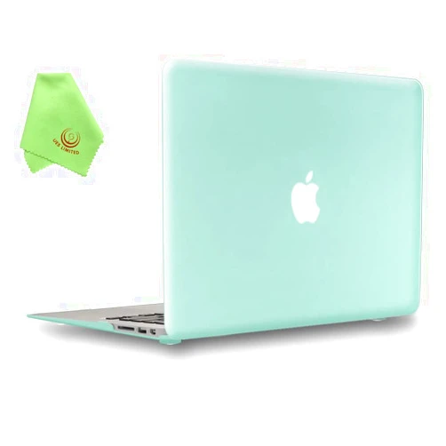 UESWILL Smooth Matte Hard Shell Case Cover Compatible with 2010-2017 Release MacBook Air 13 inch (Model A1466 / A1369) + Microfibre Cleaning Cloth, Green
