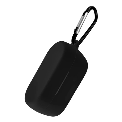 Geiomoo Silicone Carrying Case Compatible with Skullcandy Sesh, Skullcandy Sesh Evo, Portable Scratch Shock Resistant Cover with Carabiner (Black)