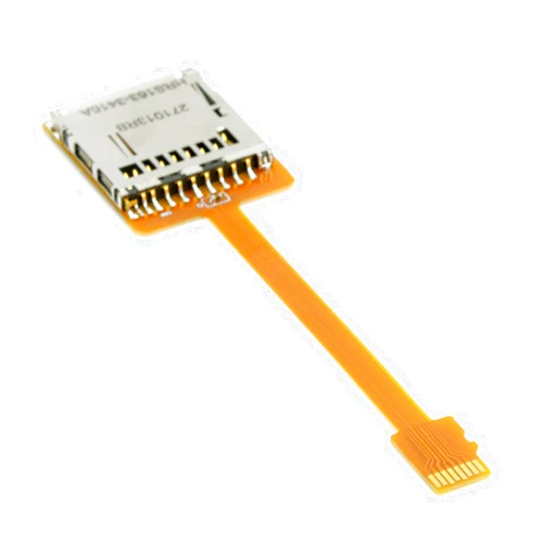 cablecc Micro SD TF Memory Card Kit Male to SD Female Extension Soft Flat FPC Cable Extender 10cm