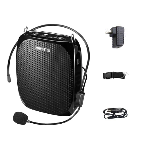ZOWEETEK ZW-Z258 Portable Rechargeable Mini Voice Amplifier for Teachers with Waistband, Portable Speakers Supports MP3 Format Audio for Speech, Class, Training,Tour Guide, Power Amplifiers