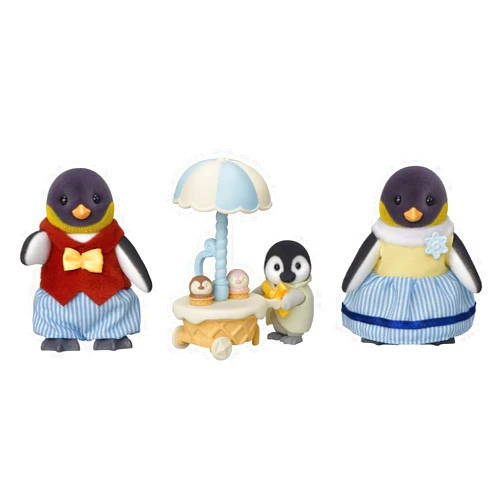 Calico Critters Penguin Family - Set of 4 Collectible Doll Figures for Ages 3+
