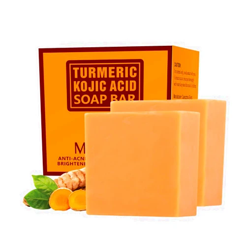 Tamoskiny Koji Acid Soap for Dark Spots Turmeric Soap Bar for hyperpigmentation Kojic Acid Soap Skin Brightening Tumeric Kojic Acid Soap Dark Spot Remover Hand Soap Bar Acne Face Bar Deep Cleansing 7OZ (2 Bars)