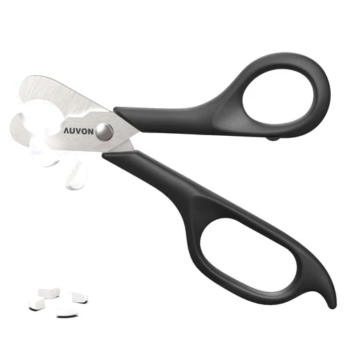 AUVON Scissors-Shaped Pill Cutter, Sharp Blade Pill Splitter for Accurately Dividing Various Size of Vitamins, Tablets and Medications in Half