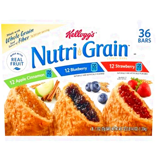 Kellogg's Nutri Grain Variety Pack (1.3 oz., 36 ct.) (pack of 6)