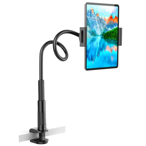 VIVI MAO Tablet Stand Holder for Bed, Gooseneck Mount with Adjustable Flexible Arm Compatible with iPad Air Pro Mini, Samsung Tab, Nintendo Switch Kindle Other 4.7