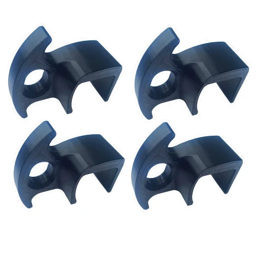 Boat Rehab LLC Pontoon Boat Fender Clips Marine Cleat Plastic Pontoon Boat Bumper Clips Square Rail Pontoon Boat Fenders Hanger/Adjustable/Clip Pontoon Bumpers for Docking up to 1/2” Rope Lines (Black)