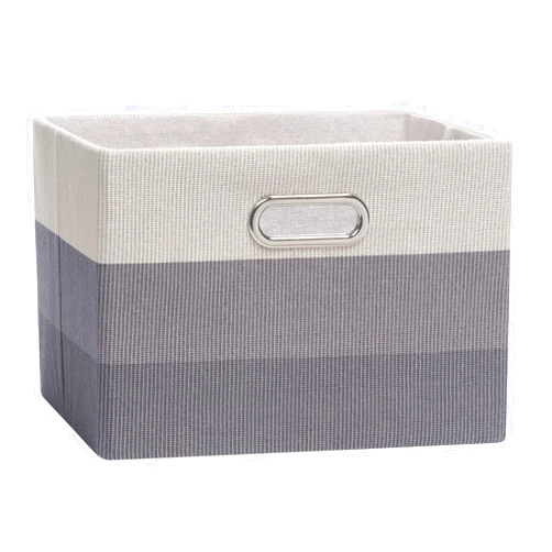 Lambs & Ivy Gray Ombre Foldable/Collapsible Storage Bin/Basket