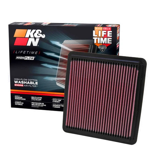 K&N High-Flow Original Lifetime Engine Air Filter: Increase Power & Acceleration, Washable, Premium: Compatible with 2003-2019 Subaru (Forester, Legacy, Outback, Impreza, WRX, Crosstrek), 33-2304