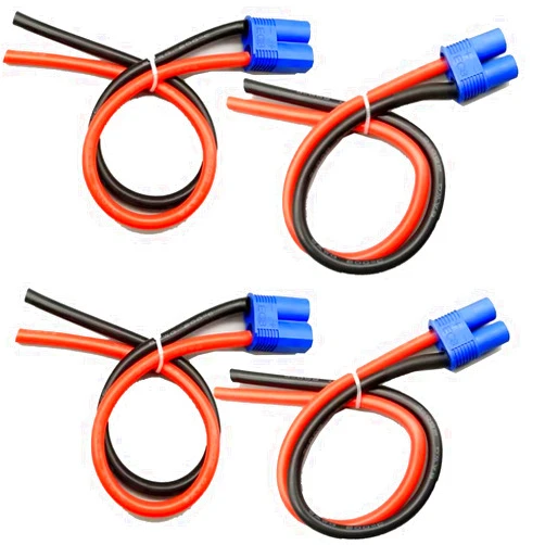 Maihuijia 2Pairs EC5 EC8 Male Female Plug Connector Cable Wire with 150mm 8AWG Silicon Wire for RC Lipo Battery (EC8)