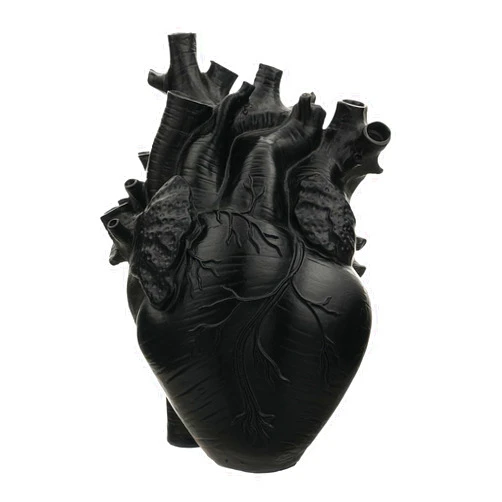 Generic Heart Shaped Resin Vase - Anatomical Human Heart Flower Pot Planter, Nordic Modern Desktop Decor for Farmhouse Living Room, Bedroom, Valentine's Day Gift Home Decoration