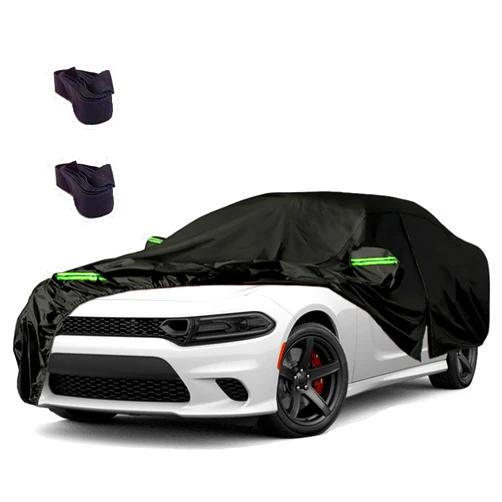 Aazai Waterproof Car Covers for 2006-2023 Dodge Charger Car Cover, 210T All-Weather High-Density Waterproof Charger Car Cover, w/Zipper Door, Windproof, Dustproof and UV Proof All Weather Protection