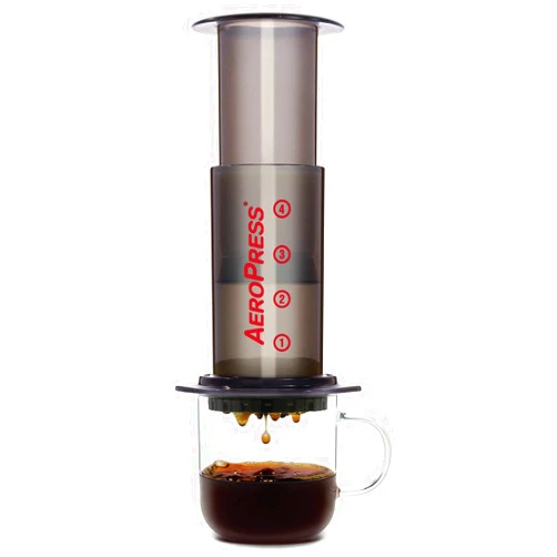 AeroPress Coffee and Espresso Maker - Quickly Makes Delicious Coffee Without Bitterness - 1 to 3 Cups Per Pressing