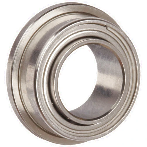 Dynaroll Precision Miniature Ball Bearing, ABEC-5, Double Shielded, Flanged, Extended Inner Ring, Stainless Steel
