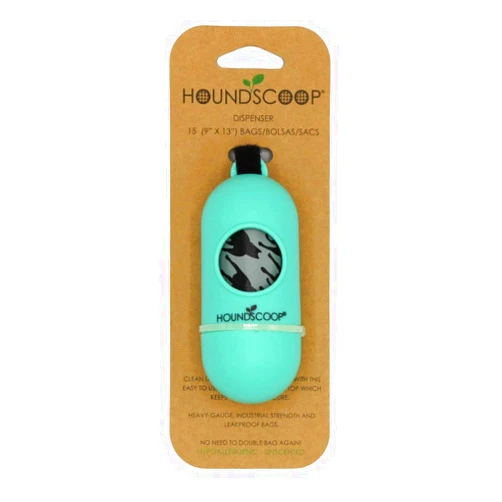 HOUNDSCOOP Leash Dispenser Adjustable Strap 15 Pet Waste Bags Included