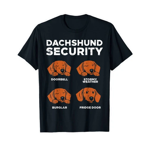 BoredKoalas Dachshund Shirts Wiener Dog Gifts Dachshund Security Funny Wiener Weiner Dog Lover Owner Gift T-Shirt