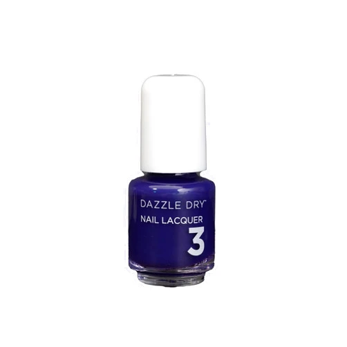 Dazzle Dry Nail Mini Lacquer (Step 3) - Flair - An opaque dark purple indigo. Full coverage cream. (0.17 fl oz / 5 Manicures)