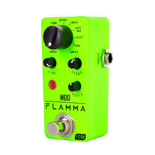 FLAMMA FC05 Mini Modulation Pedal with Chorus Flanger Tremolo Phaser Vibrato Rotary Liquid Autowah Stutter Ring LowBit