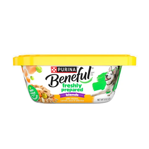 Beneful Purina Beneful Wet Dog Food, Chopped Blends With Chicken - 10 oz. Tubs (Pack of 8)