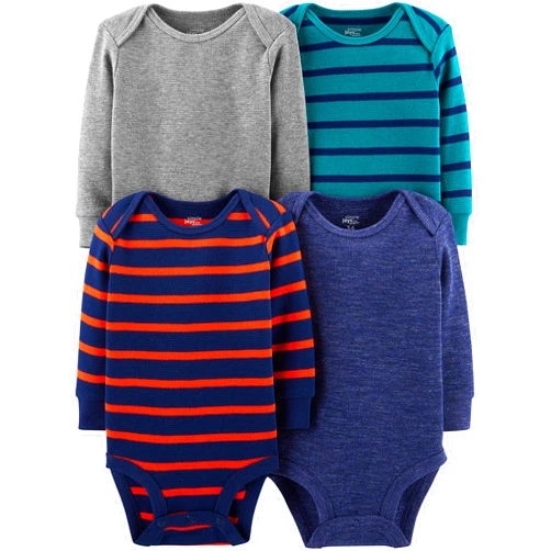 Simple Joys by Carter's Baby 4-Pack Long-Sleeve Thermal Bodysuit