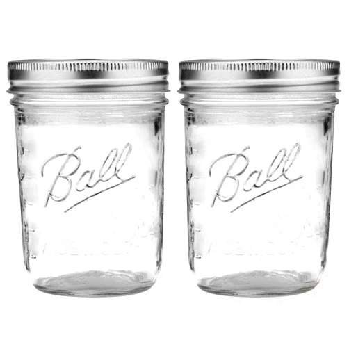 Ball Wide Mouth Pint Mason Jars with Lids & Bands | 16-oz | 2-Pack