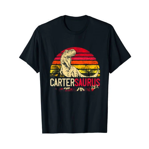 Carter Saurus Funny Personalized Dinosaur T Rex Name Gift T-Shirt
