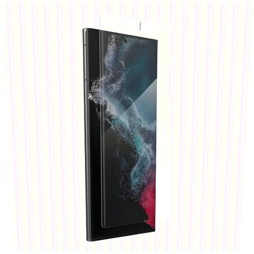 ZAGG InvisibleShield Fusion Curve for Samsung Galaxy S22 Ultra â€“ Flexible Hybrid Screen Protection â€“ Strengthened with D3O â€“ Extreme Impact and Scratch Protection â€“ for Curved Screens, Clear