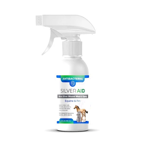 SilverAid Wound & Skin Spray, Patented Colloidal Silver Spray, Hot Spot Treatment for Dogs, Cats, Horses, Relief of Itching, Irritations, Burns, Minor Cuts, Coat Care, Vet Recommended, Made in USA