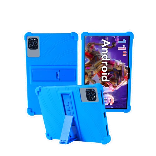 BOVUGAC for Zenva T90 Tablet Case,BOVUGAC Adjustable Stand Shockproof Easy Installation Slim and Lightweight Premium Silicone Protective Shell for Zenva 11 inch T90 Tablet Case Cover.(Blue)