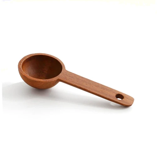 VBHHY Wooden Coffee Spoon in Walnut, Coffee Scoop Measuring for Coffee Beans, Whole Beans Ground Beans or Tea, Home Kitchen Accessories, Coffee Scoop - 1 Pack, 15ml