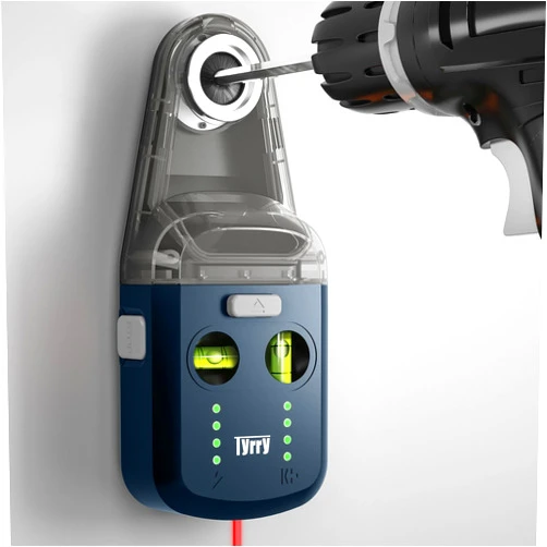 Tyrry 4-in-1 Laser Level Tool with Line Laser, Drill Dust Collector, Wall Bracket, Electronic Vacuum Suction Cup, 1800 mAh Battery, Leveler Tool Perfect for Picture Hanging, Painting, Home Renovations