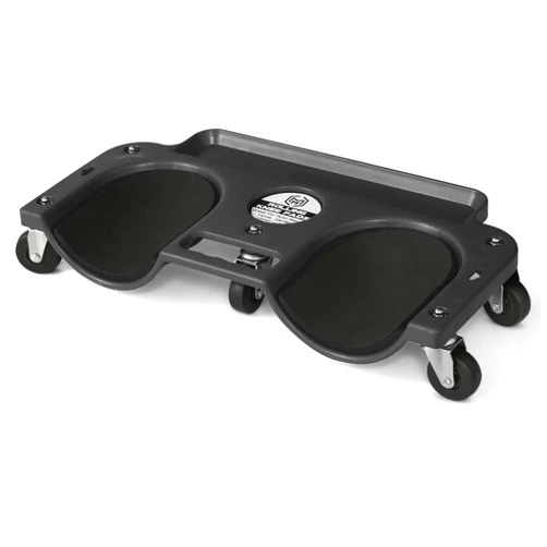 Magshion Knee Creeper on Wheels, Rolling Knee Pads with 5 Swivel Castors for Garage Workshop, Auto Repairing and Garden, 10x20 Inch Knee Roller with Tool Tray Holder - Black