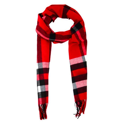 Datoni Soft Cashmere Feel Scarf for Women Men Feel Luxurious Winter Shawl Wrap Gift Warm Cozy Extra Soft Comfortable Wear All Day (Red Plaid.)