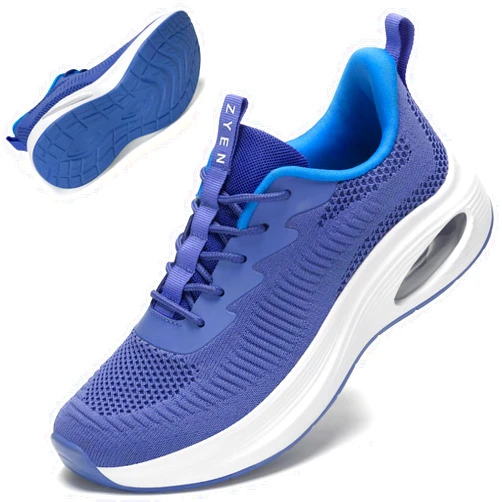 ZYEN Wide Toe Box Shoes Women Air Cushion Road Running Shoes Extra Wide Width Breathable Sneakers Arch Support Tennis Lightweight Gym Athletic Walking Sneakers