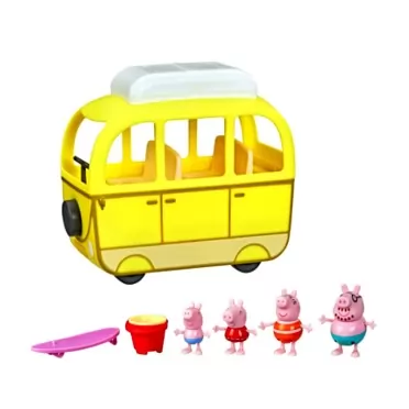 Star Wars Peppa Pig Peppa's Adventures Beach Campervan, Preschool Toy, 10 Pieces, Working Wheels, 3 Years and Above, Multicolored (F3632FF2)