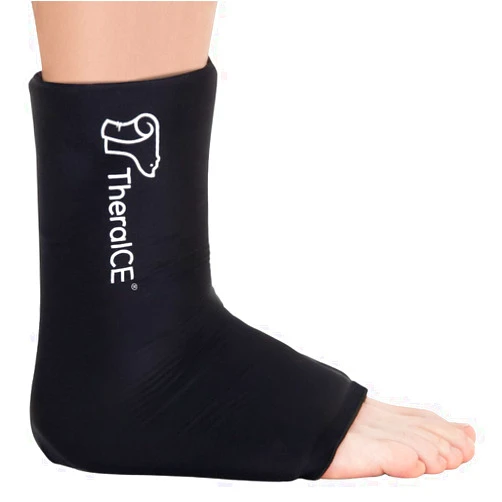 TheraICE Ankle Ice Pack Wrap for Swelling, Reusable Ankle Ice Pack for Sprained Ankle Injuries, Cold Therapy Sock Compression, Plantar Fasciitis Relief, Achilles Tendonitis, Sore Feet, Foot & Heel