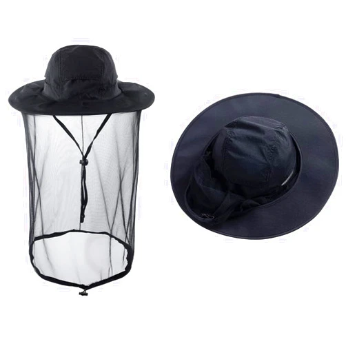HunterBee Bee Keeping Beekeeper Veil hat gnats Insect Bug Mosquito Fishing Gardening Cap with Head net Netting mesh Hood for Men Women